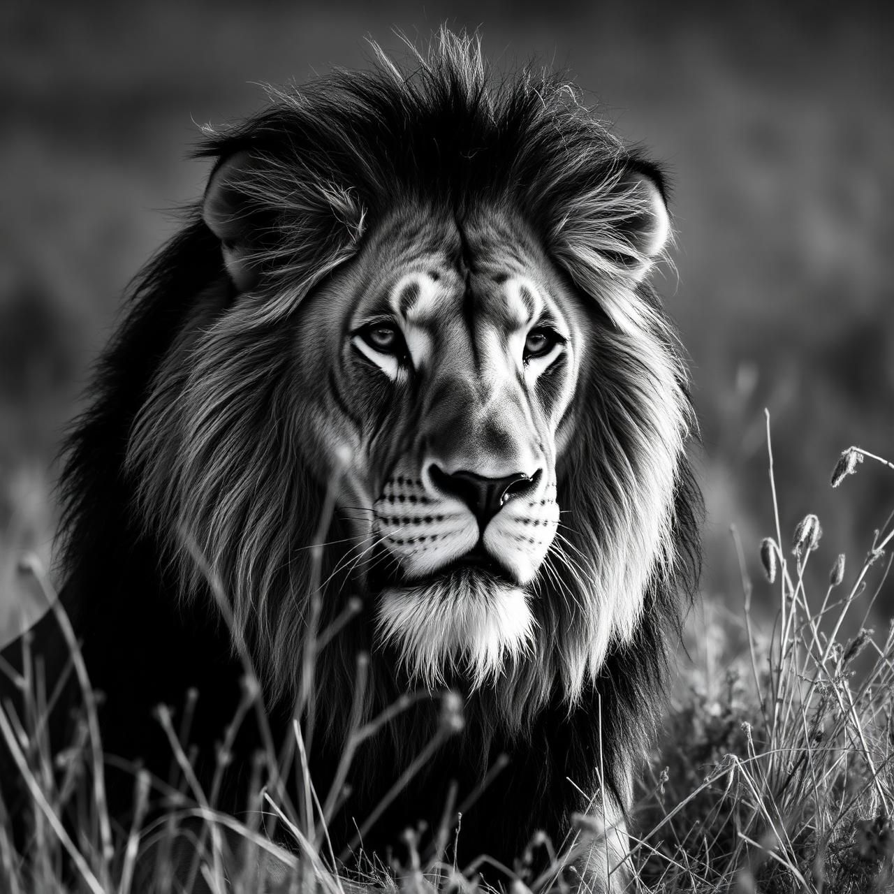 Black-maned Kalahari lion
